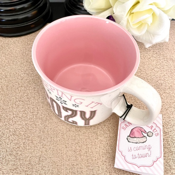 NWT KEEPING IT COZY ❄️ Metallic Ceramic Mug - Picture 5 of 8